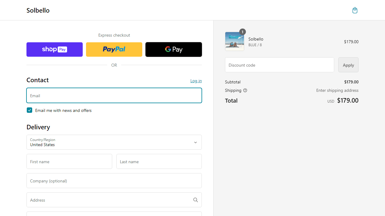 How to apply Solbello coupon code